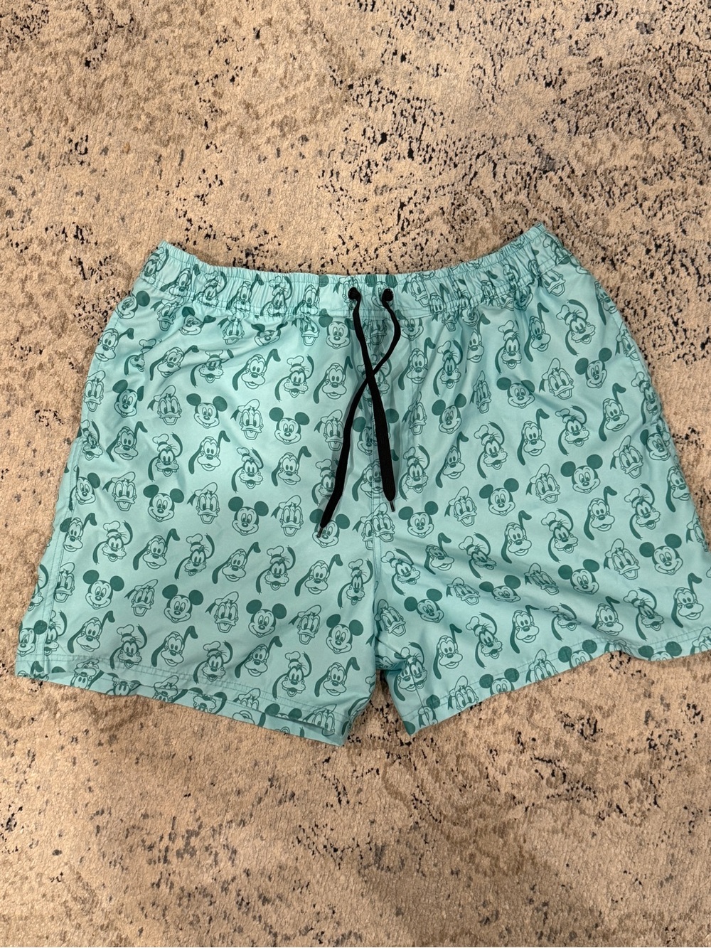 Disney White Inner Lining and Aqua Waistband Swim Shorts